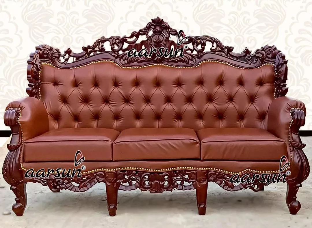 Premium Finish Faux Leather Sofa in 3 Seater