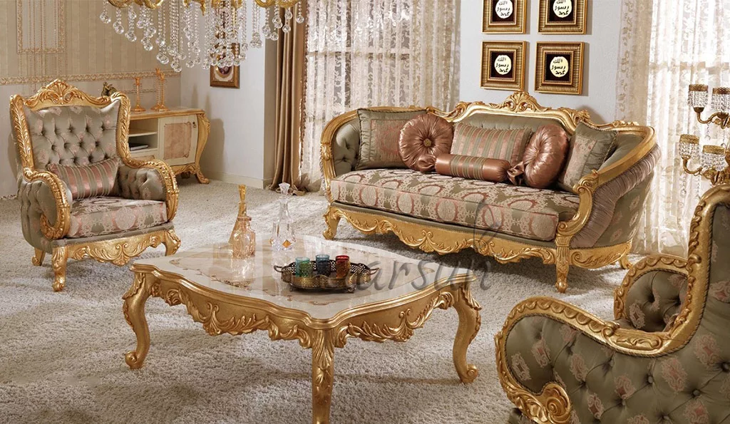 Premium Handmade Sofa Set, Royal Fabric SF-0034