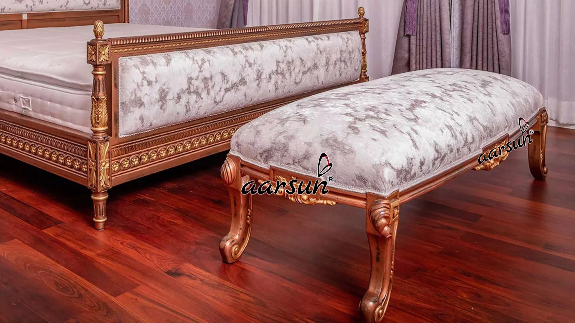 Royal Bedroom Bench SETT-0047 view 3