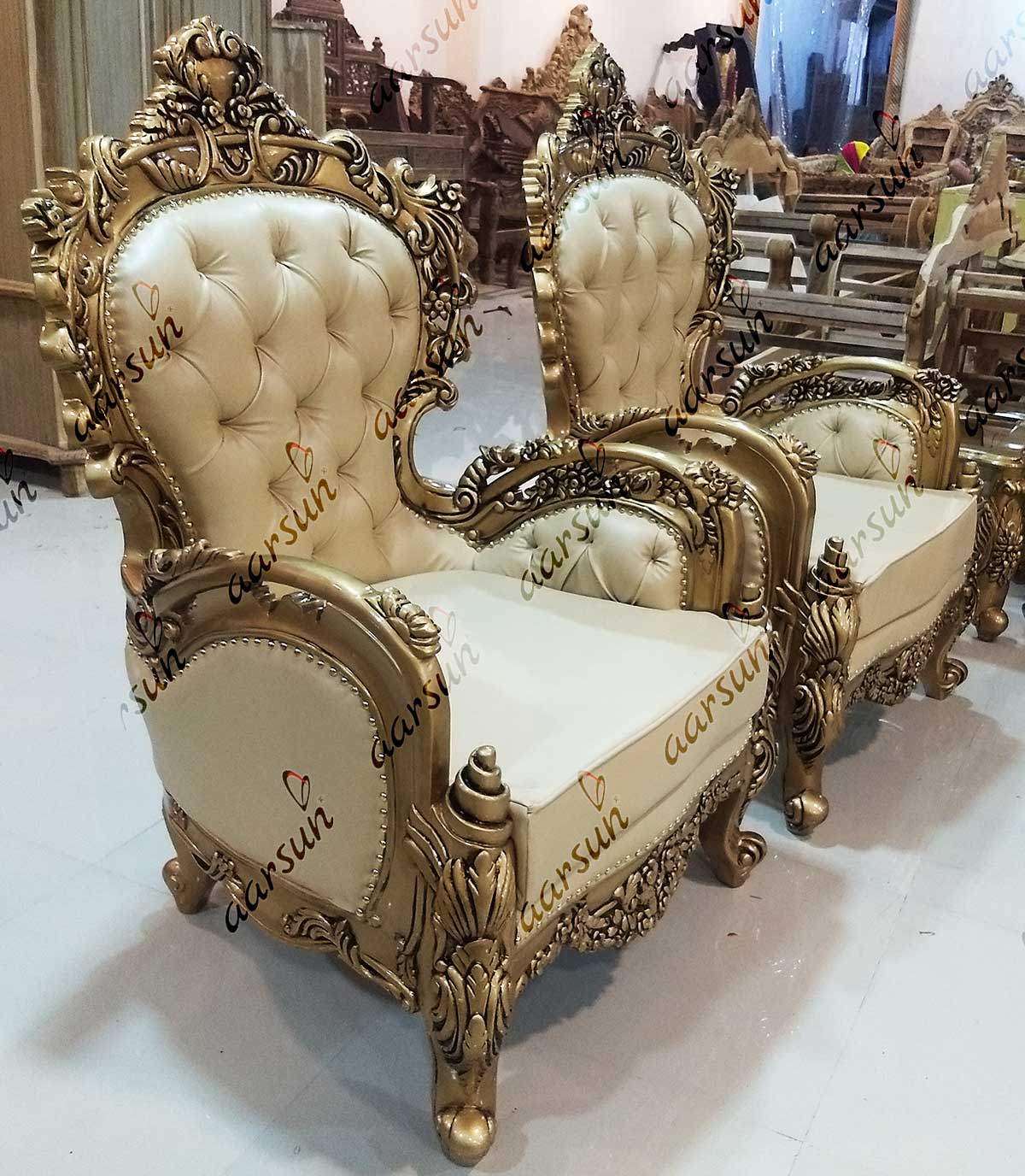 Royal Carved Wooden Sofa Set YT-123 view 4