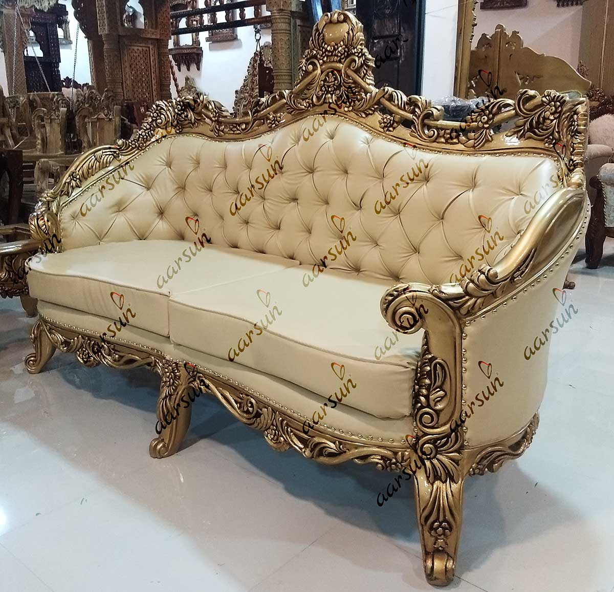 Royal Carved Wooden Sofa Set YT-123 view 5