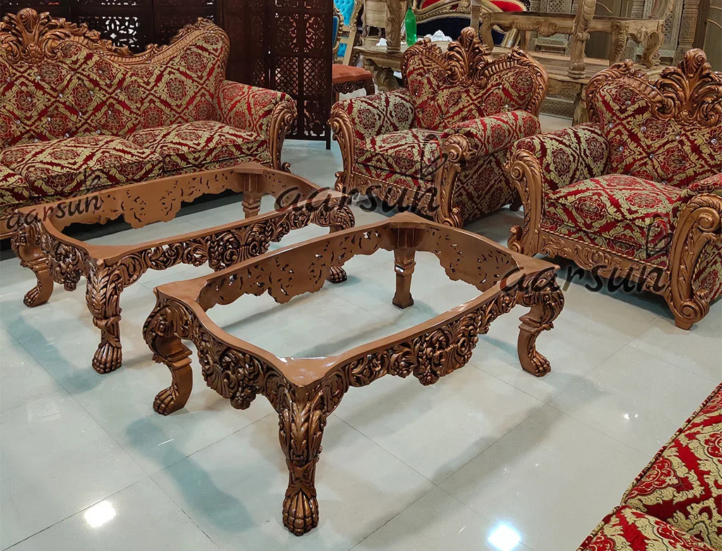 Royal Copper Finish Sofa Set for Living Room YT-107 view 8
