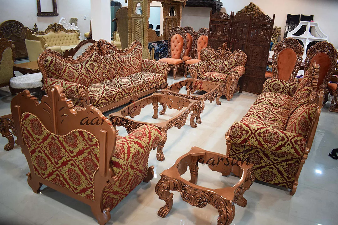 Royal Copper Finish Sofa Set for Living Room YT-107