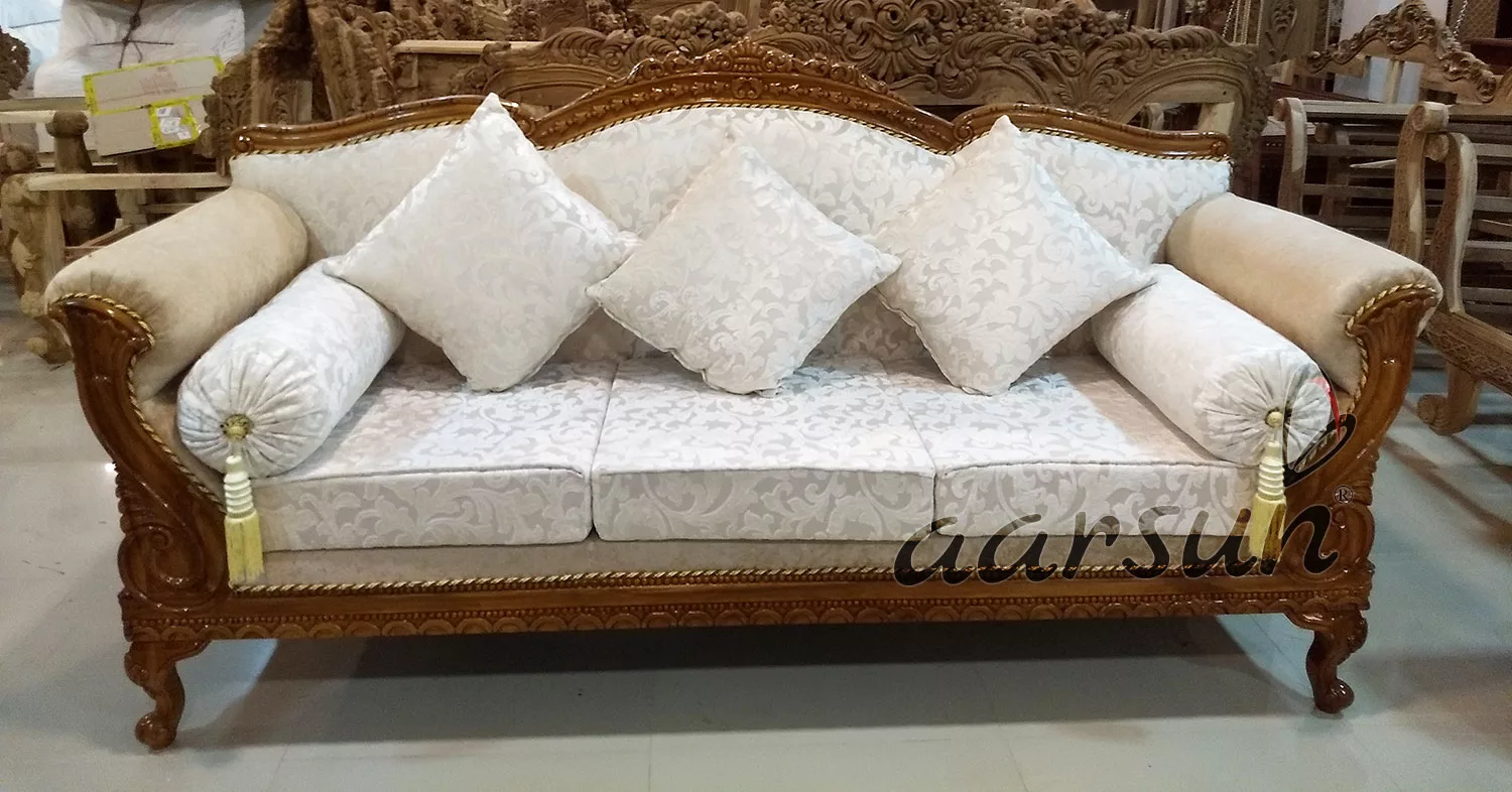Royal Design Wooden Sofa Set view 4