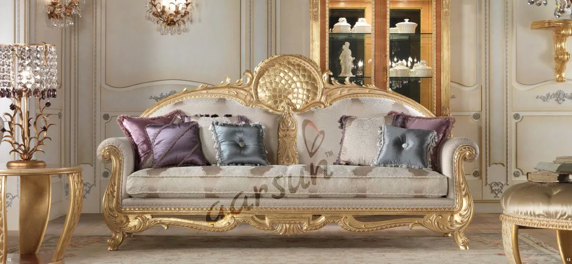 Royal Finish Sofa Set for Luxury Home SF-0030 view 3