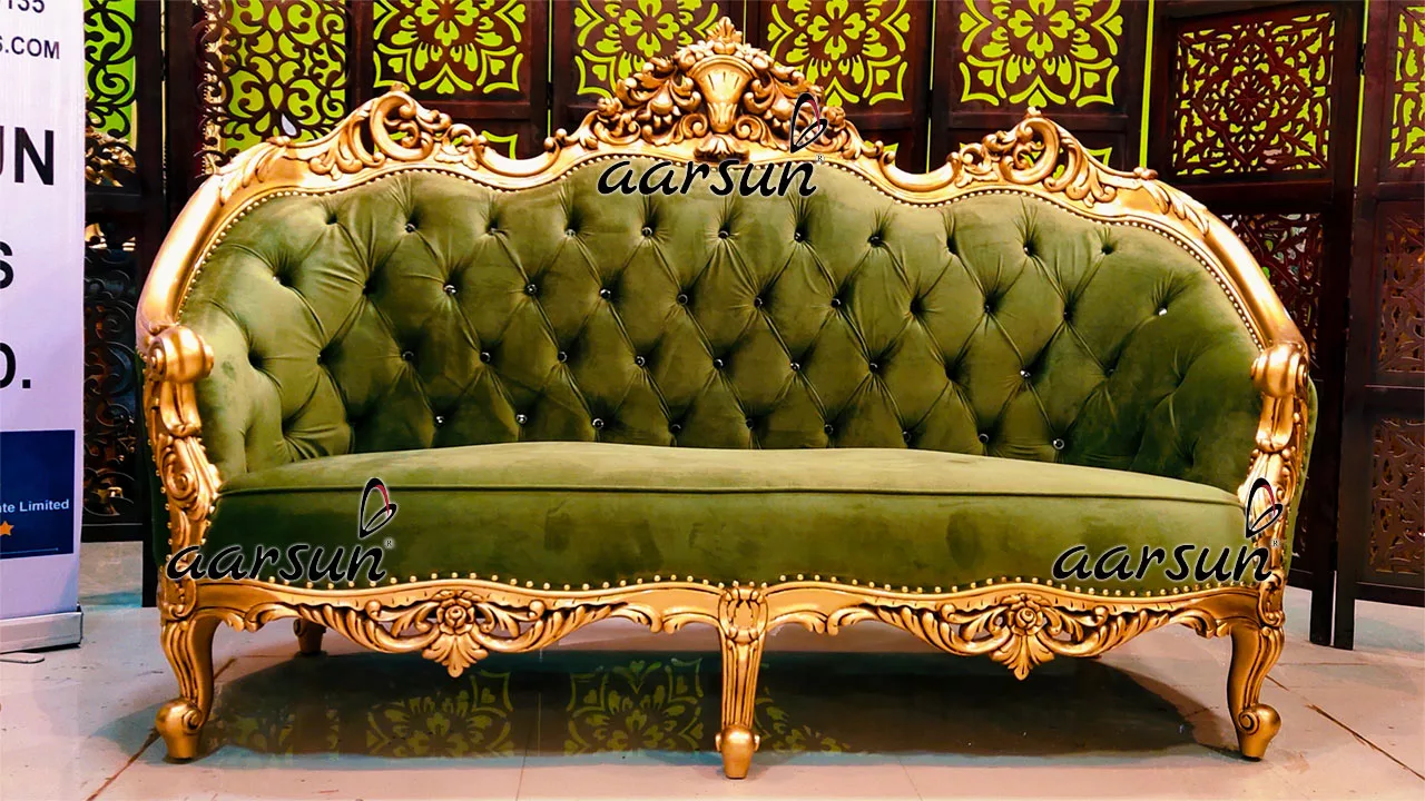 Royal Gold Italian Style Sofa Set 5 Seater YT-508 view 4