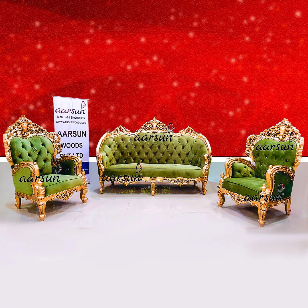 Royal Gold Italian Style Sofa Set 5 Seater YT-508 view 5