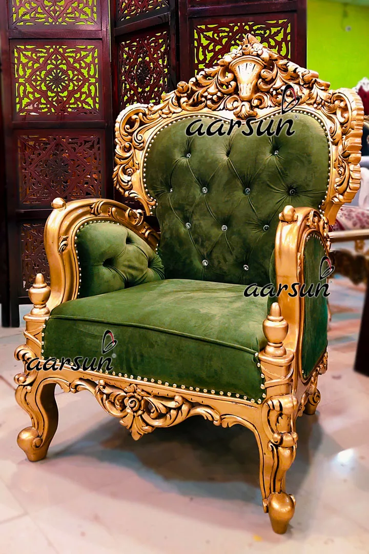 Royal Gold Italian Style Sofa Set 5 Seater YT-508 view 6