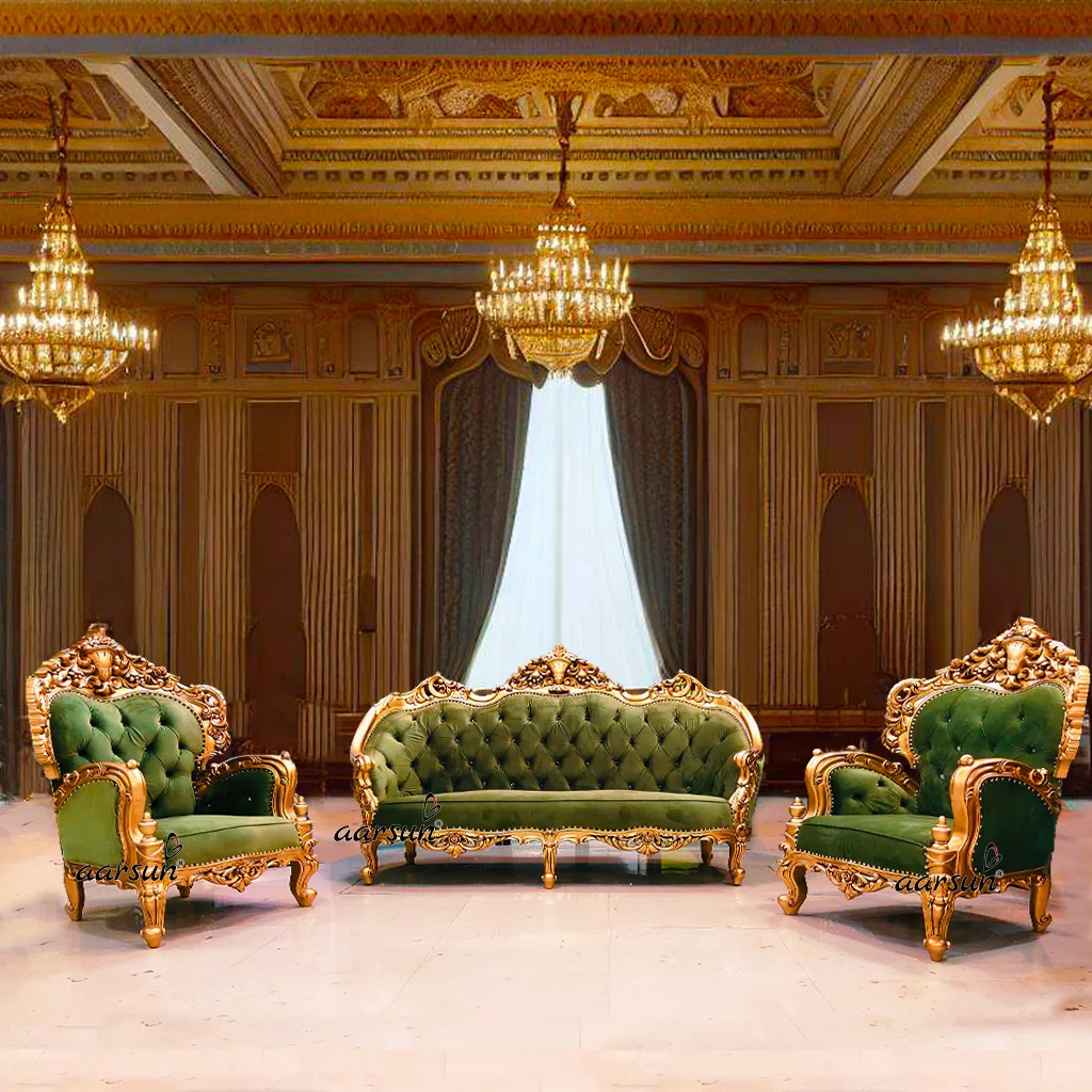 Royal Gold Italian Style Sofa Set 5 Seater YT-508 view 8