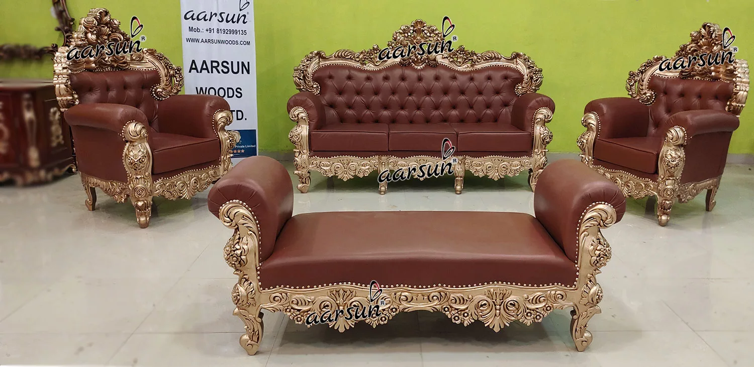 Royal Gold Sofa Set Design YT-619 view 3