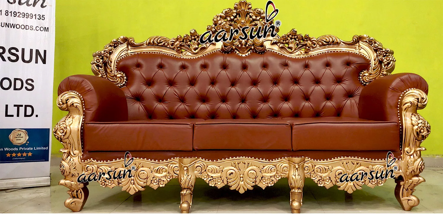 Royal Gold Sofa Set Design YT-619 view 4