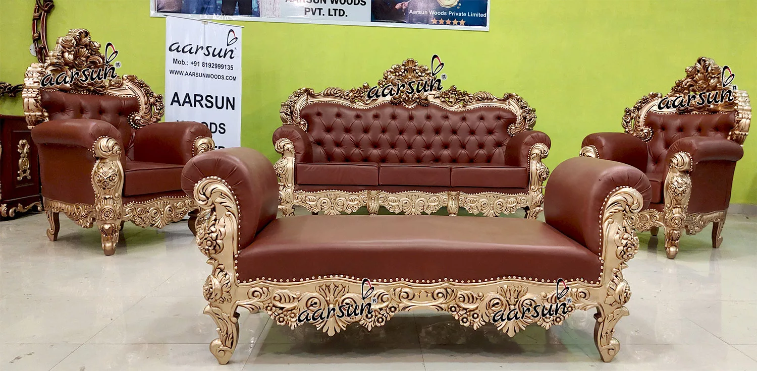 Royal Gold Sofa Set Design YT-619 view 6