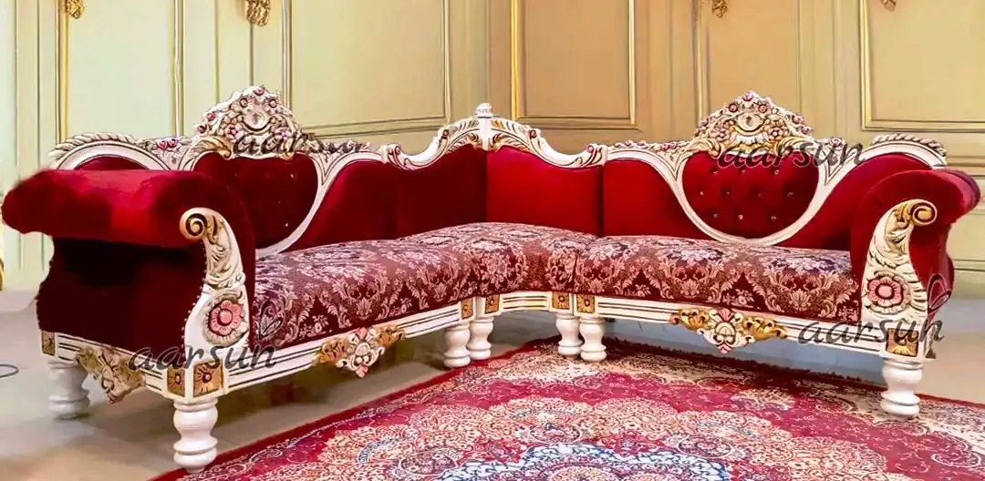 Royal Sectional Sofa in Red