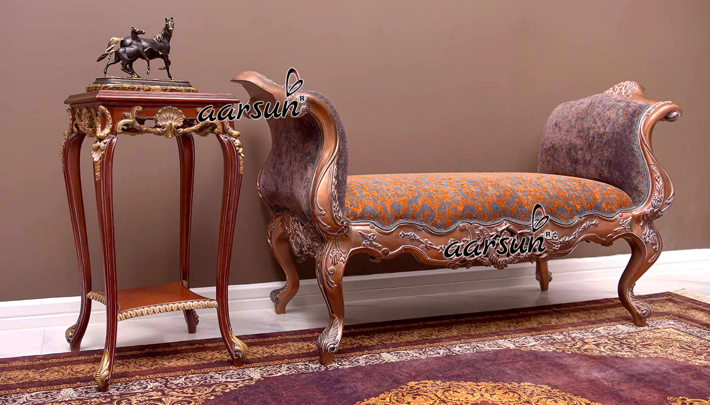 Royal Settee in Solid Wood SETT-0044 view 3