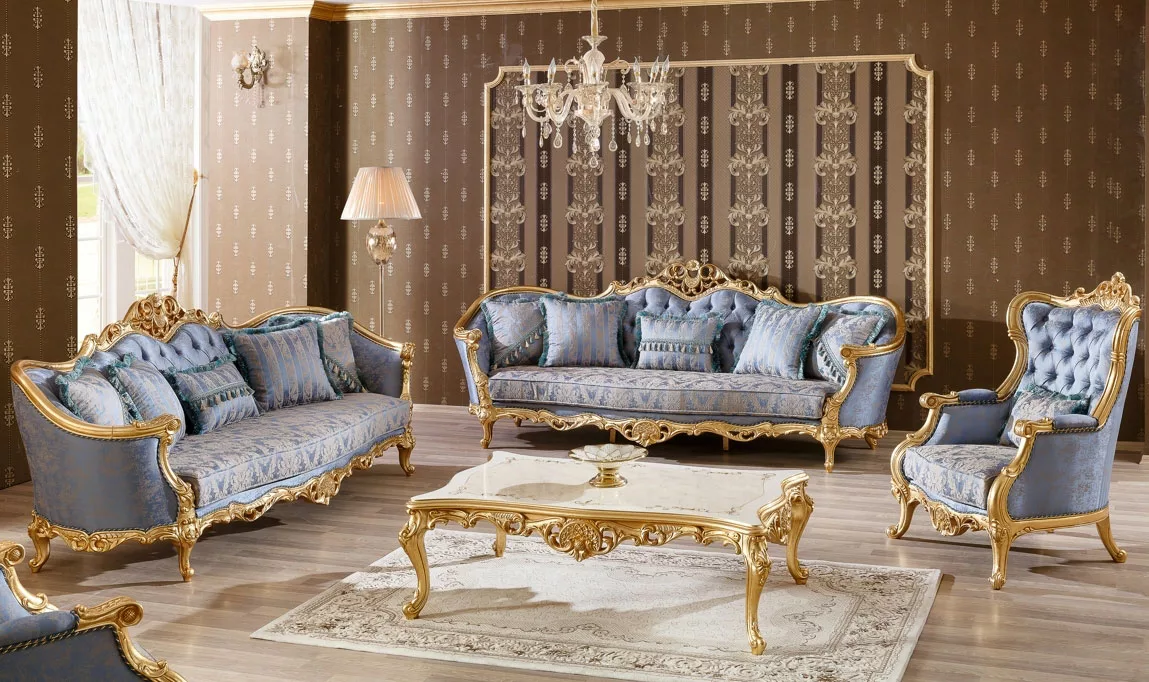 Royal Sofa Set Design Teak Wood SF-0031