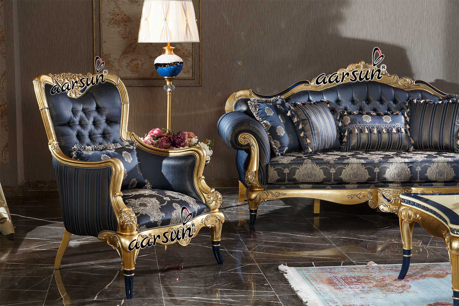 Royal Sofa Set Wood Design SF-0031C view 4