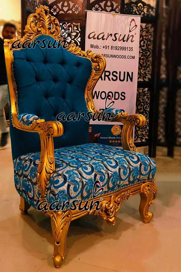Royal Sofa Set in Antique Gold YT-488 view 4