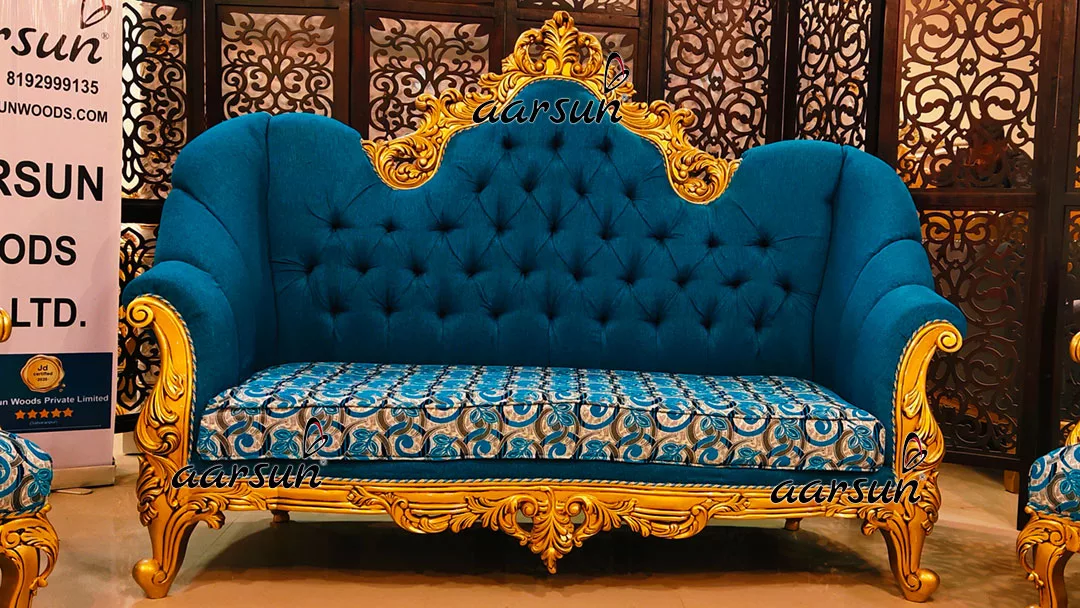 Royal Sofa Set in Antique Gold YT-488 view 5