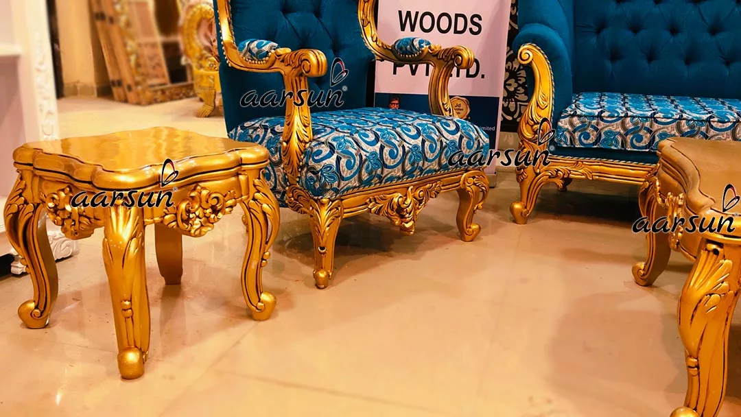 Royal Sofa Set in Antique Gold YT-488 view 7