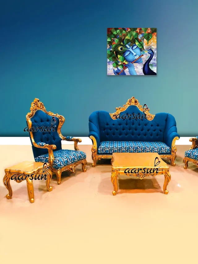 Royal Sofa Set in Antique Gold YT-488 view 9