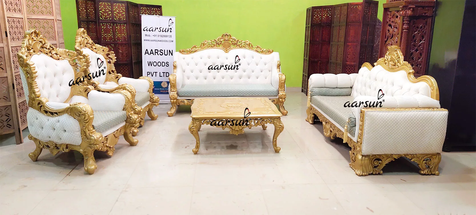 Royal Sofa Set in Gold YT-572 view 6
