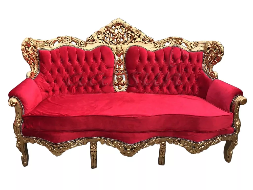 Royal Wood Sofa in Gold Finish SF-0025 view 3
