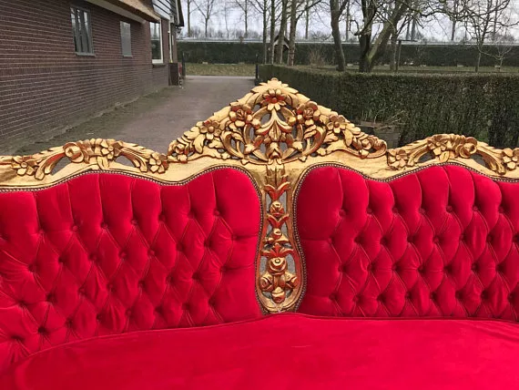 Royal Wood Sofa in Gold Finish SF-0025 view 5