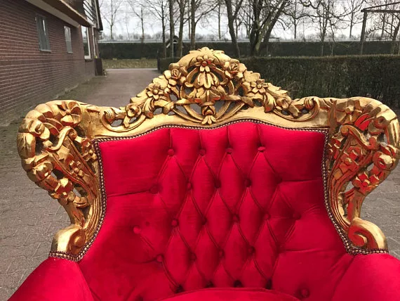 Royal Wood Sofa in Gold Finish SF-0025 view 6