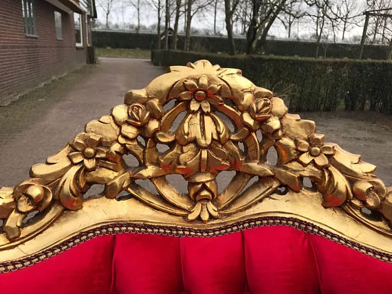 Royal Wood Sofa in Gold Finish SF-0025 view 7