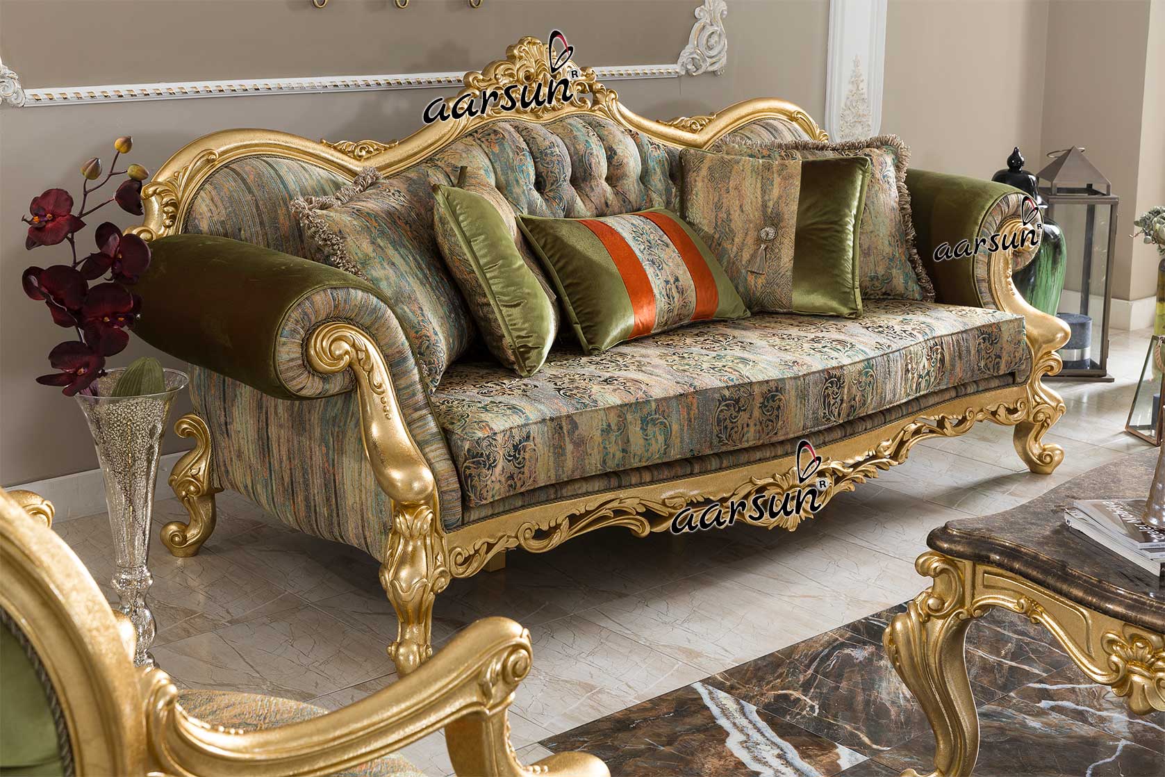 Royal Wooden Sofa Set SF-0033C view 4