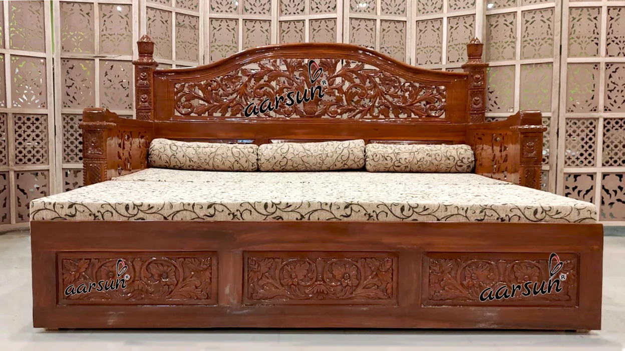 Sofa Cum bed Top Design Wooden view 4