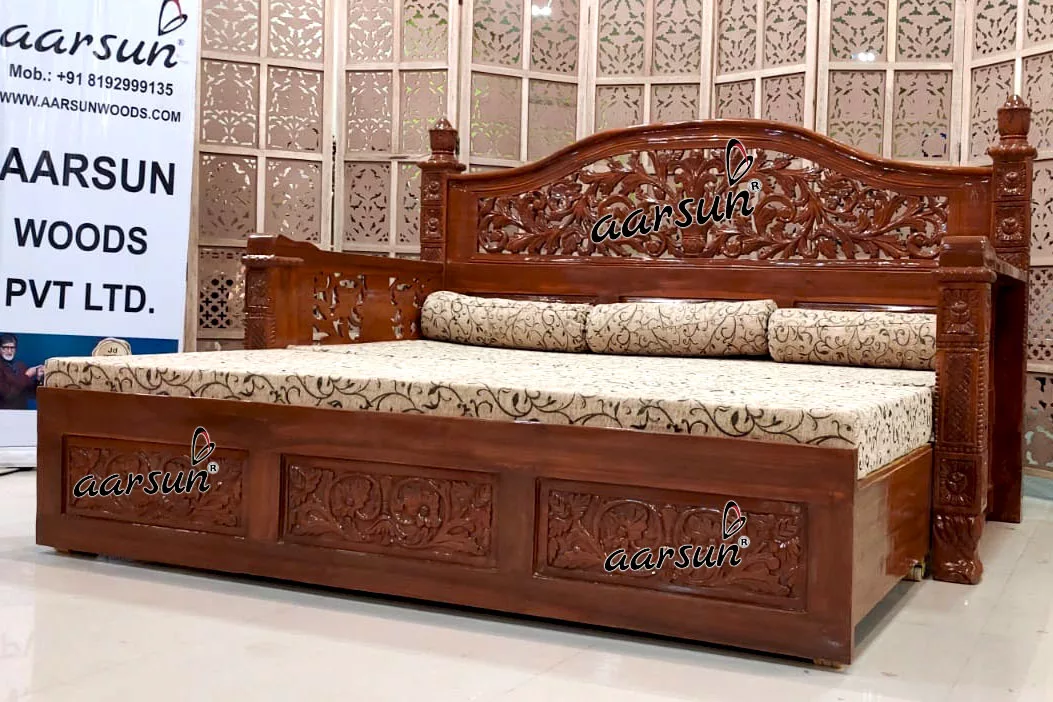 Sofa Cum bed Top Design Wooden view 6