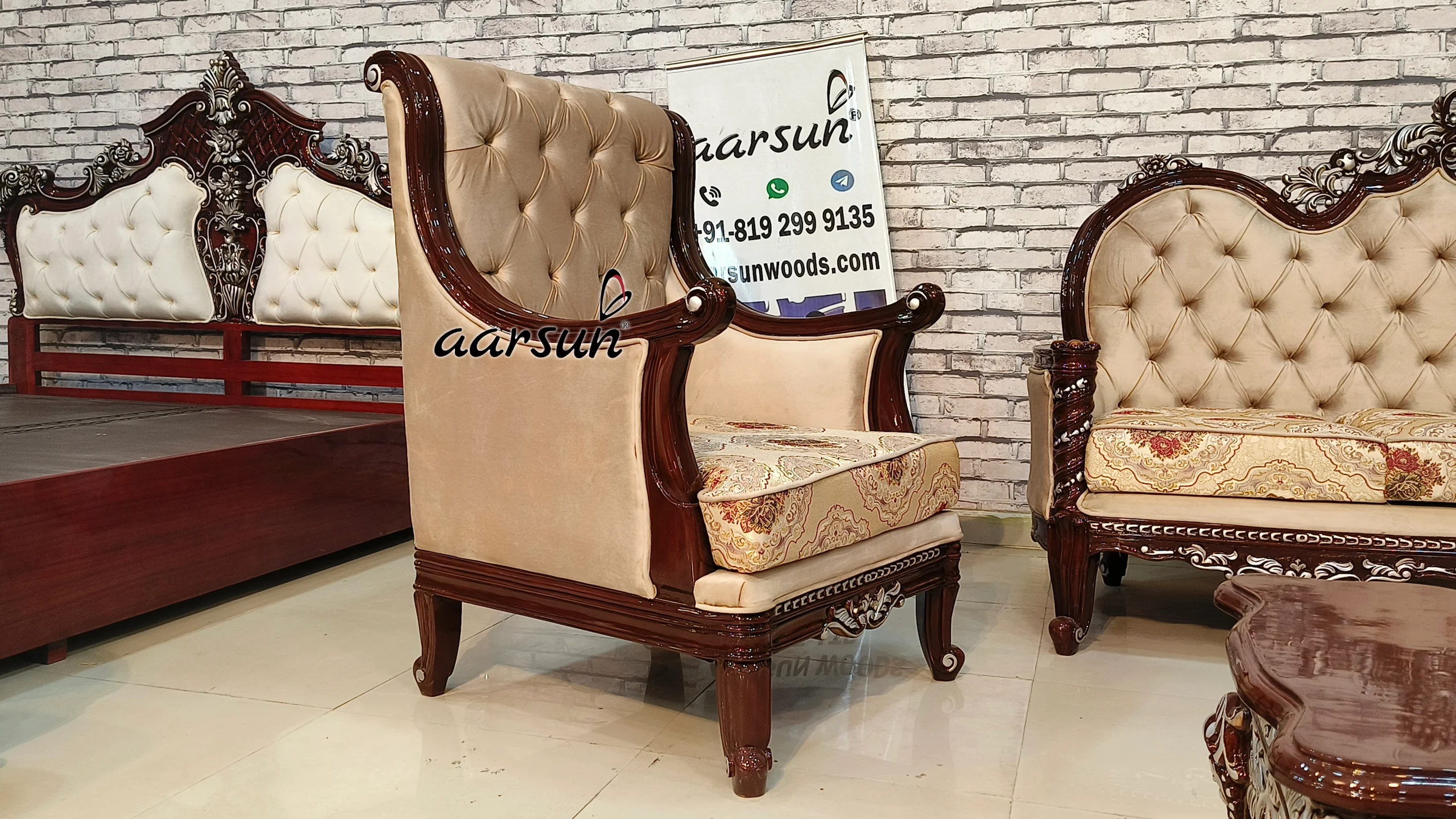 Sofa Set in Royal Finish view 7