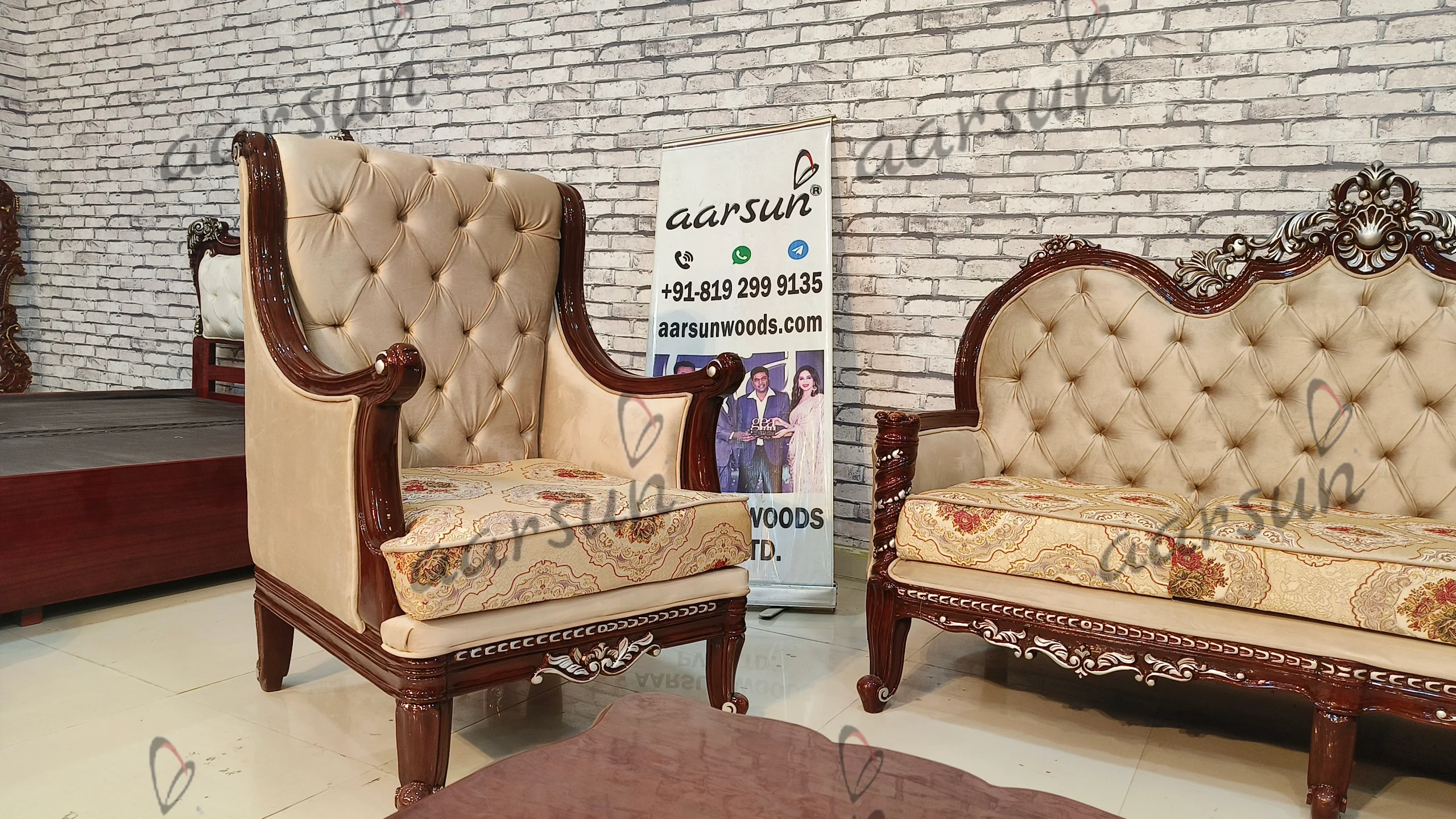 Sofa Set in Royal Finish view 8