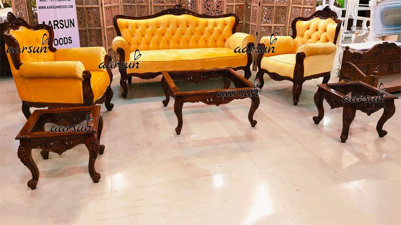 Subtle 5 Seater Sofa Set with Center Table and Corner Tables YT-503 view 7