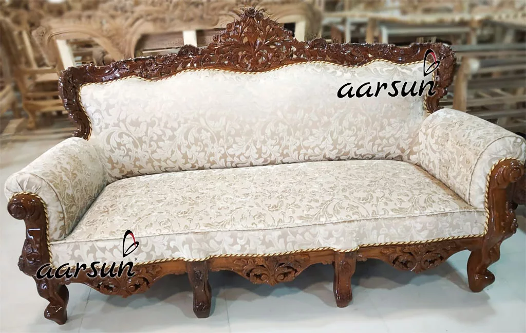 Teak Finish Sofa Set SF-0130 view 3