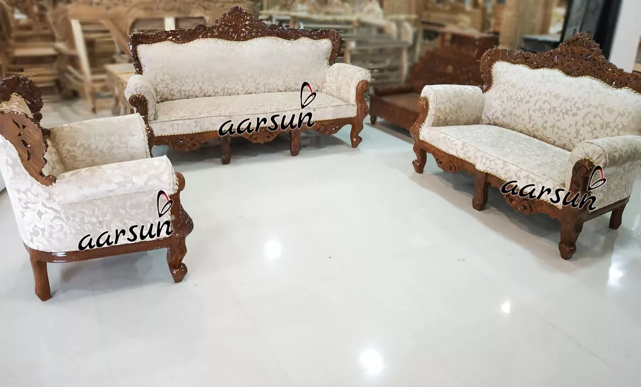 Teak Finish Sofa Set SF-0130 view 6