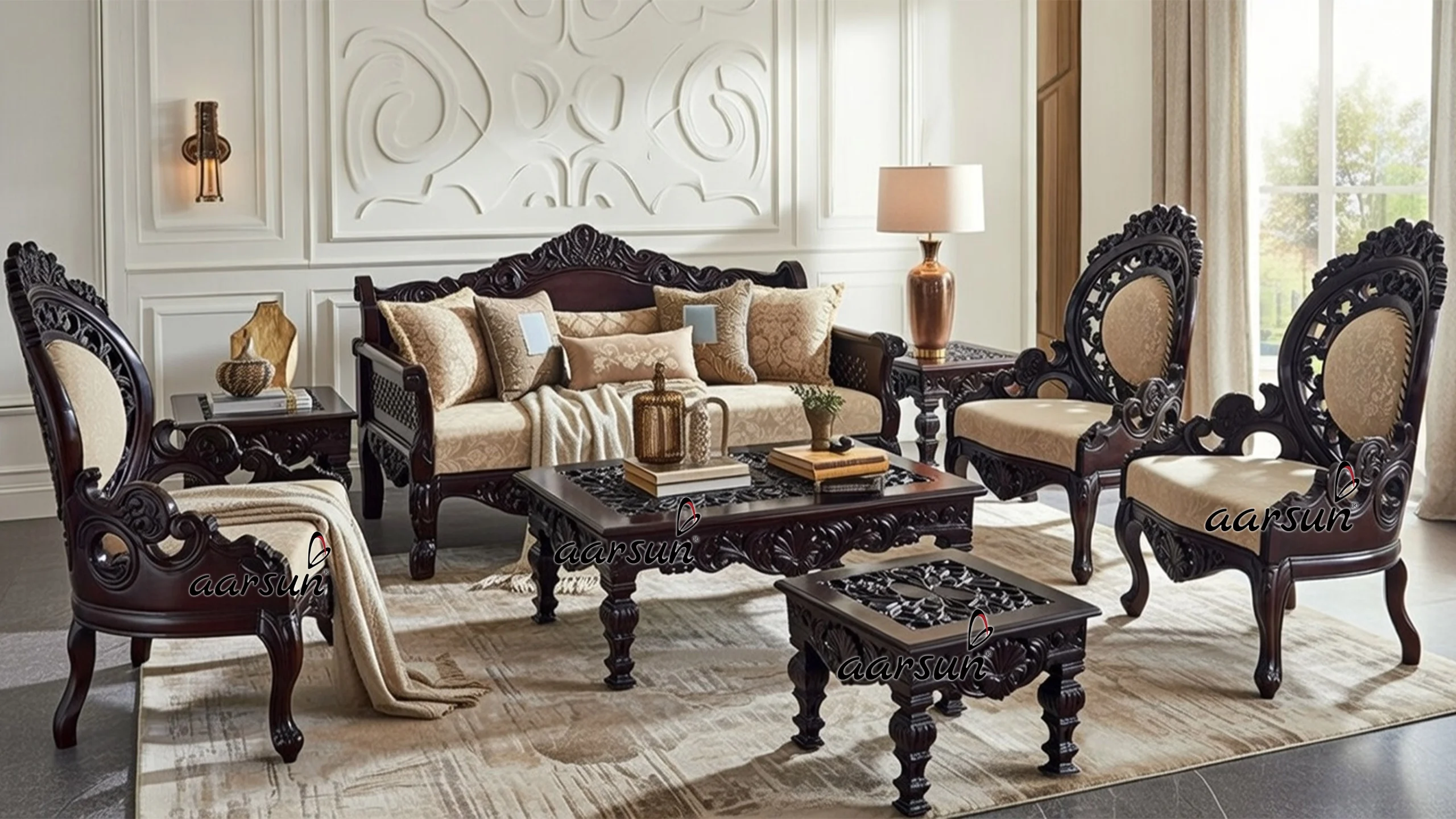 Teak Sofa Set (3+2+1+1) Center Table SF-0060