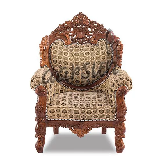 Teak Wood Dilwala Classic Sofa Set – SF-0066 view 4