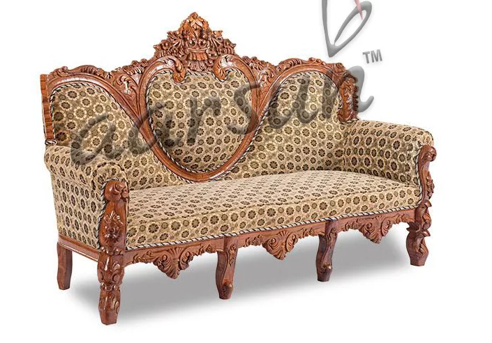 Teak Wood Dilwala Classic Sofa Set – SF-0066 view 6