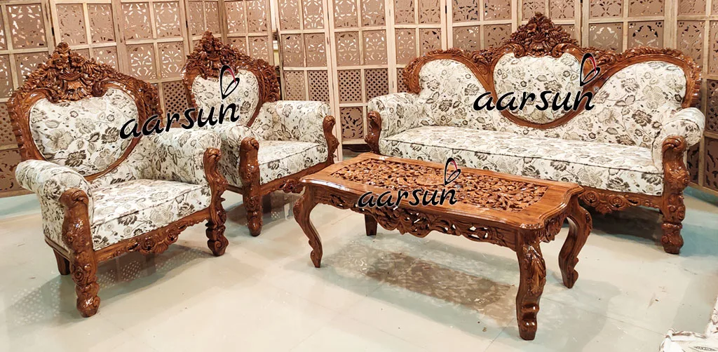 Teak Wood Dilwala Sofa Set Top Design view 4