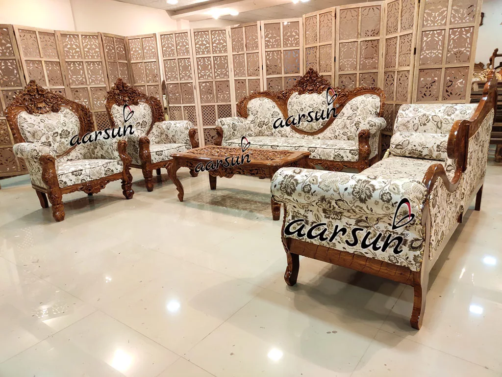 Teak Wood Dilwala Sofa Set Top Design view 5