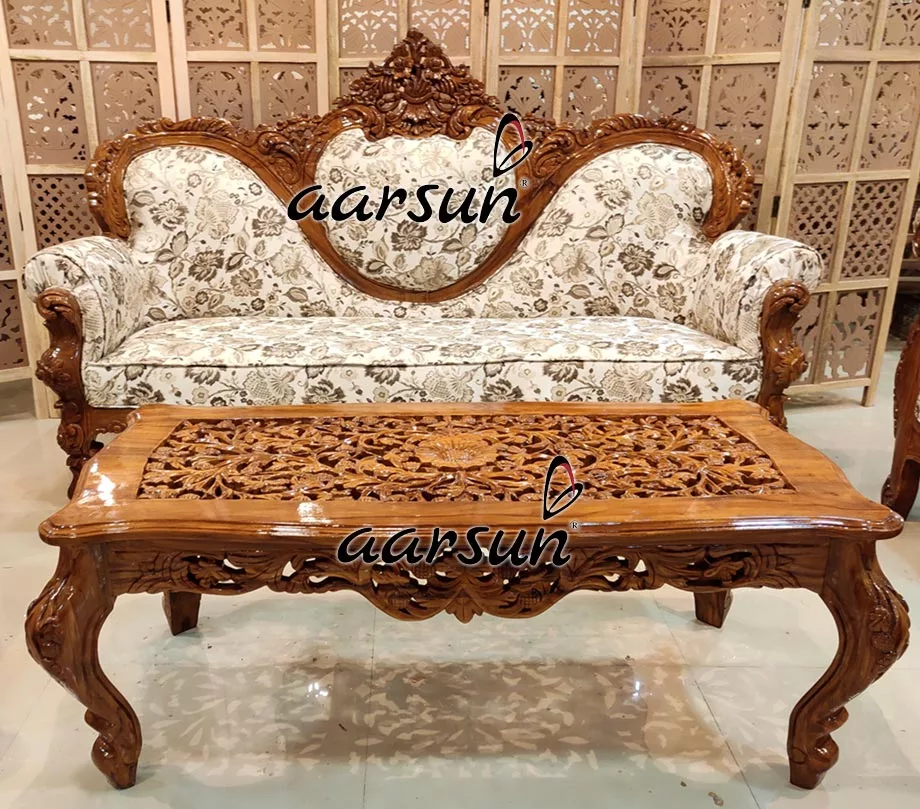 Teak Wood Dilwala Sofa Set Top Design view 6