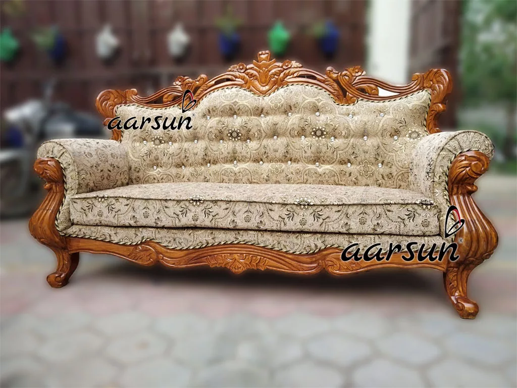 Teak Wood Royal Sofa SF-0125 view 3