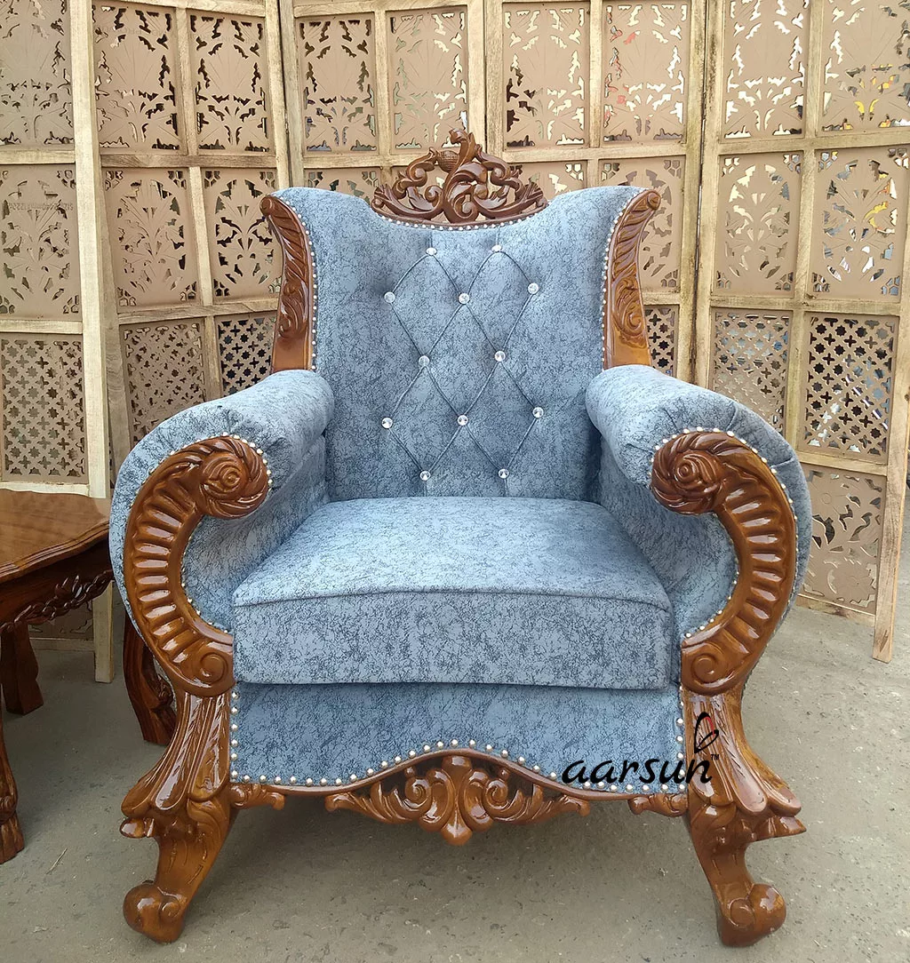Teak Wood Sofa Set – Natural Finish YT-56 view 6