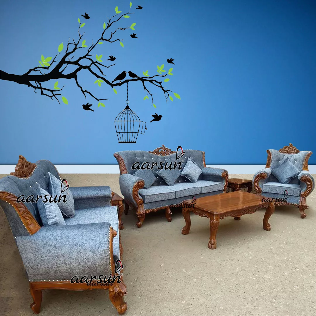 Teak Wood Sofa Set – Natural Finish YT-56 view 8