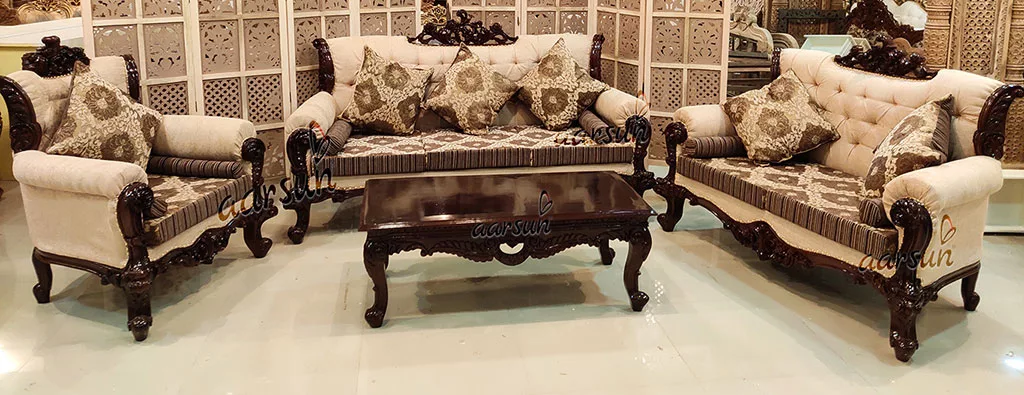 Teak Wood Sofa Set for Living Room YT-178 view 3