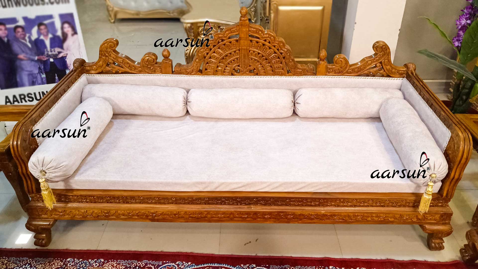 Traditional Rajwada Sofa Set LUXSF-0017 view 3