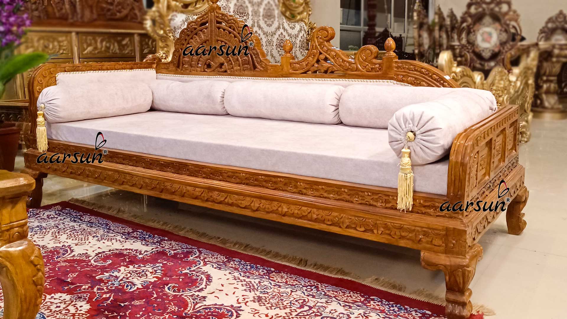 Traditional Rajwada Sofa Set LUXSF-0017 view 5