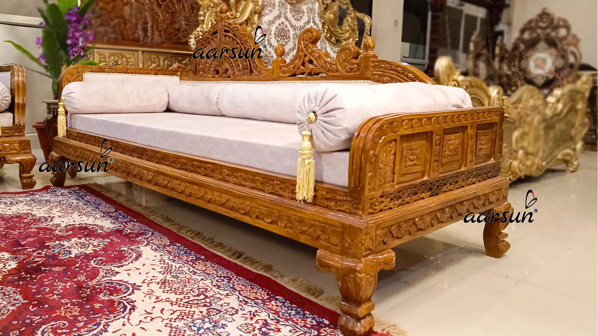 Traditional Rajwada Sofa Set LUXSF-0017 view 6